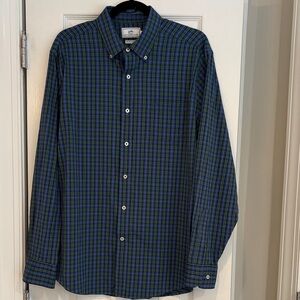 Southern Tide Men's Checkered Shirt in Blue and Green